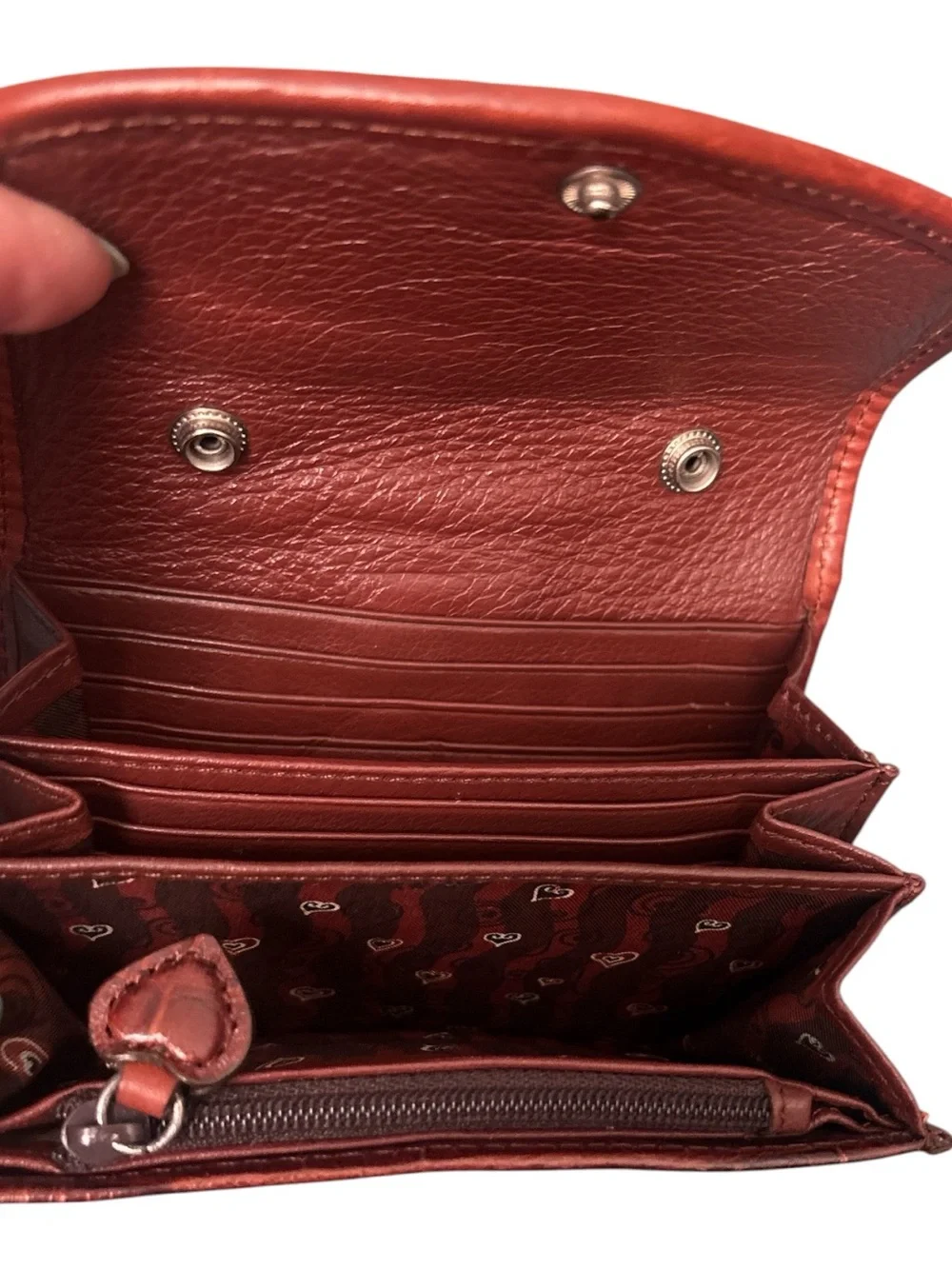 Brighton Heart Decor Brown Leather Wallet